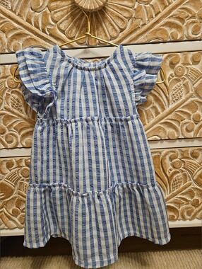 Mud Pie Blue and White Checkered Dress 12-18 Months